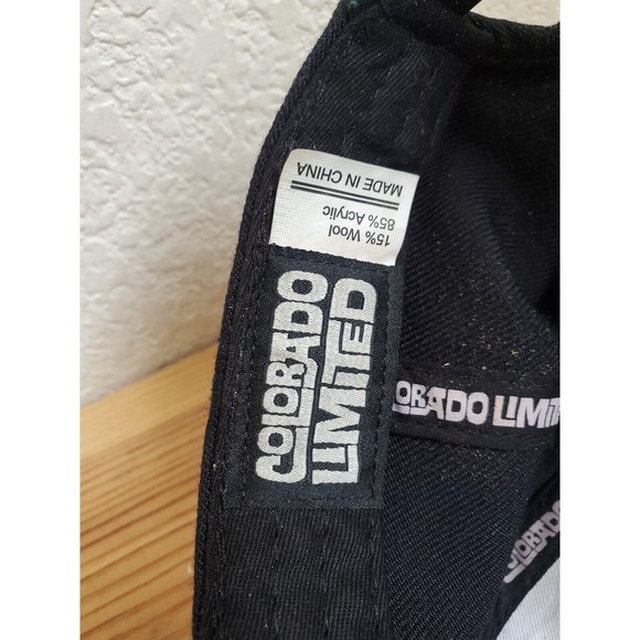 COLORADO Limited Rocky Mtns Trucker Hat Black Cap Adjustable SNAPBACK Wool Blend - Picture 7 of 10